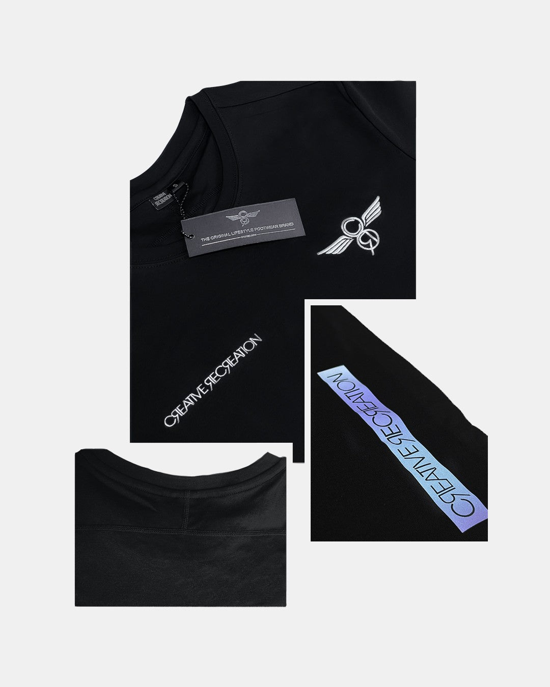 ASTRAEUS CR LOGO TEE COTTON PREMIUM BLACK/WHITE MNS