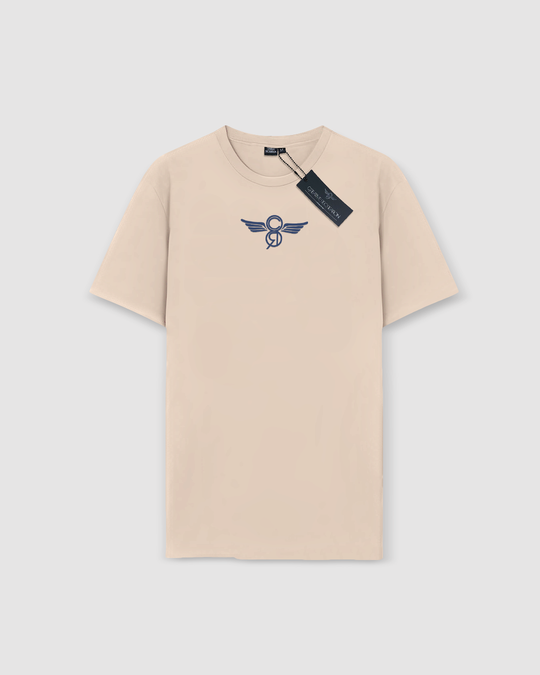 HYPNOS CR LOGO TEE COTTON PREMIUM CAMEL/BLUE MNS