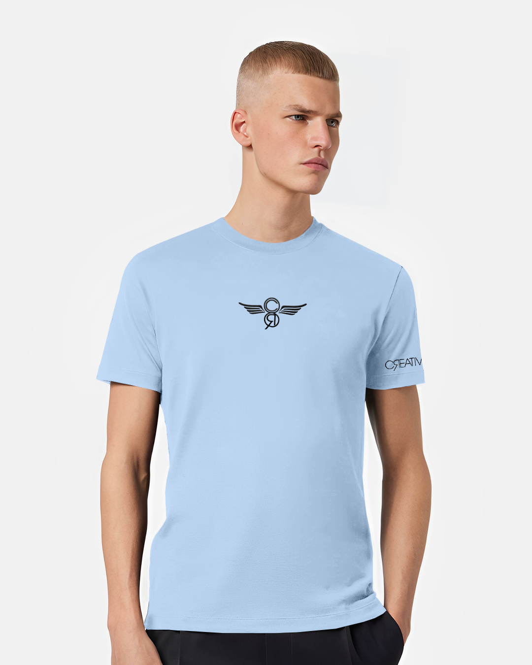 HYPNOS CR LOGO TEE COTTON PREMIUM BLUE/BLACK MNS