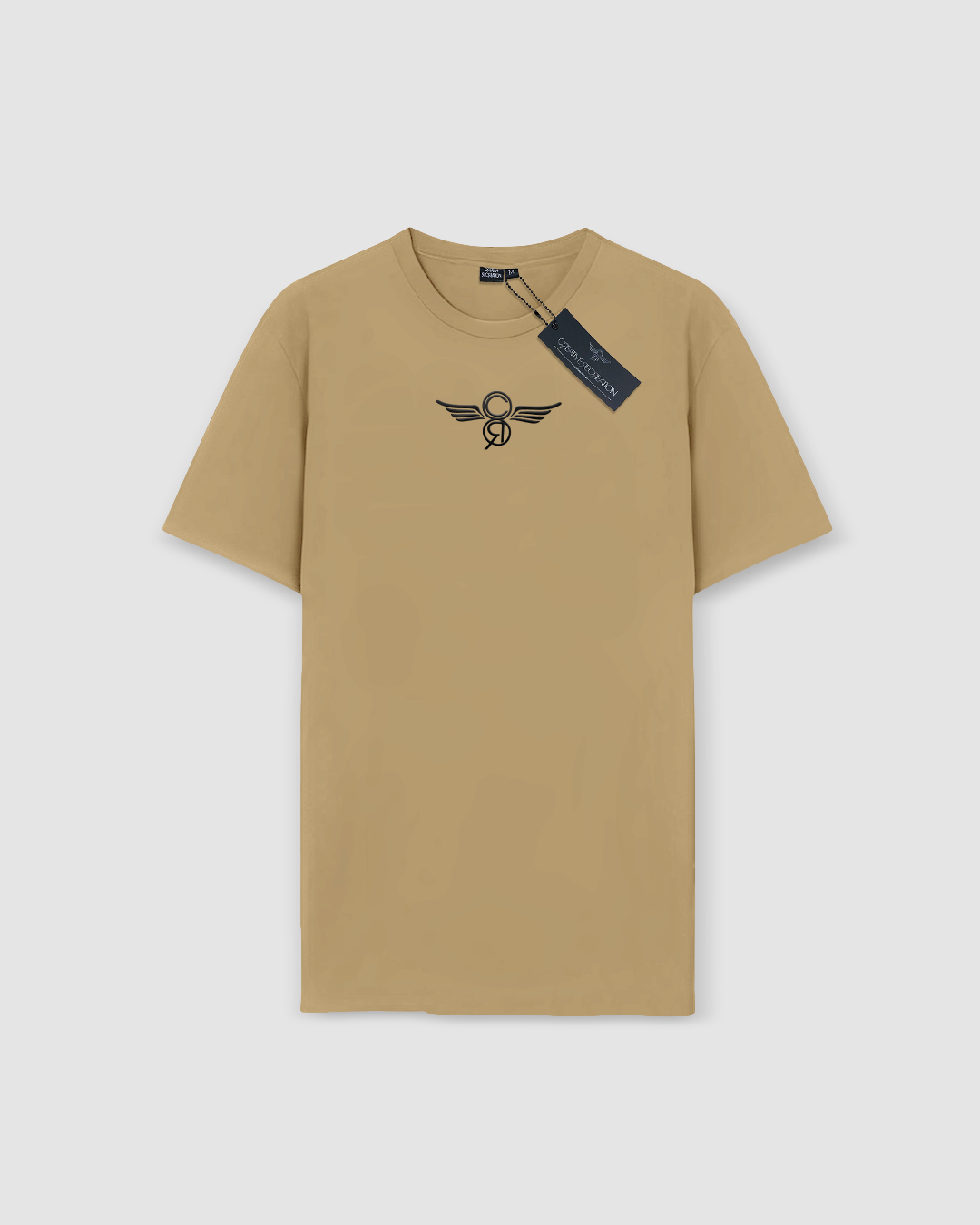 ELYSIUM CR LOGO TEE COTTON PREMIUM CAMEL/BLACK MNS