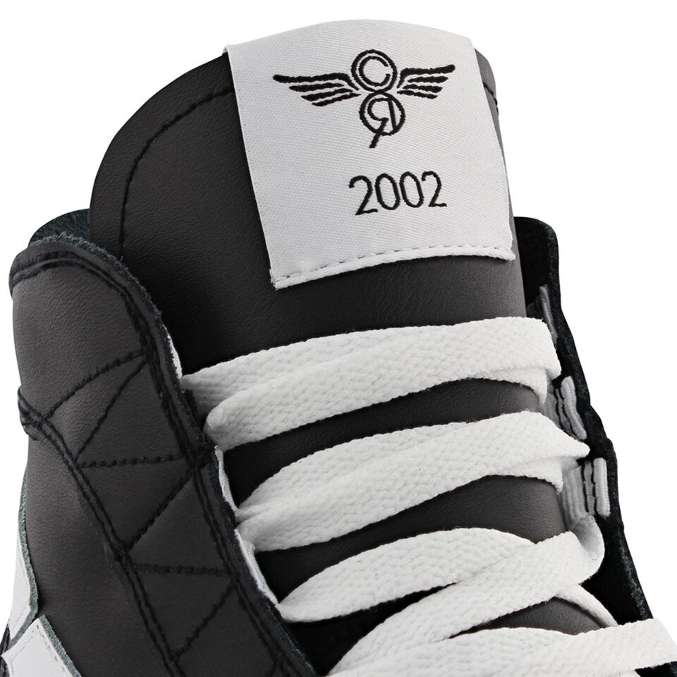 CREATIVE RECREATION ZEUS HI LEATHER BLACK WHITE