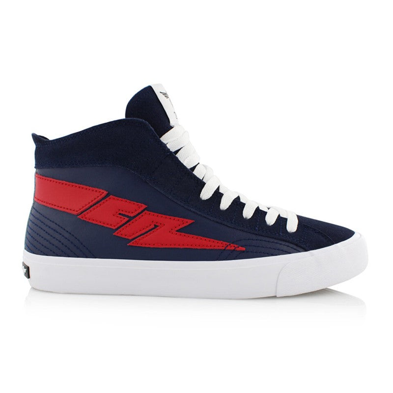 CREATIVE RECREATION ZEUS HI LEATHER NAVY RED