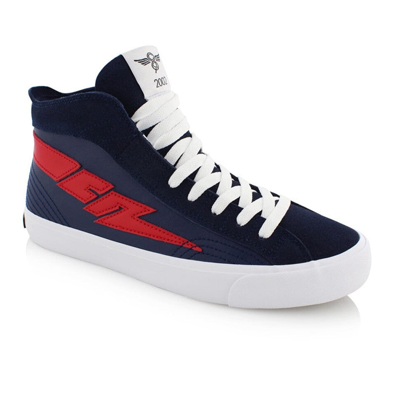CREATIVE RECREATION ZEUS HI LEATHER NAVY RED