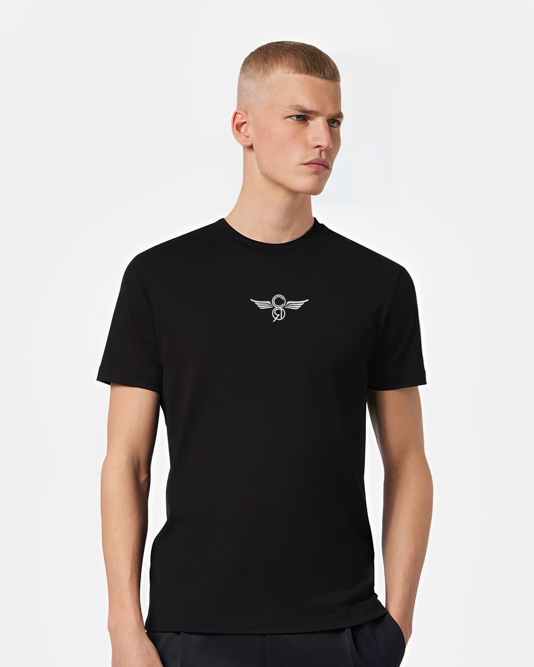 ELYSIUM CR LOGO TEE COTTON PREMIUM BLACK/WHITE MNS